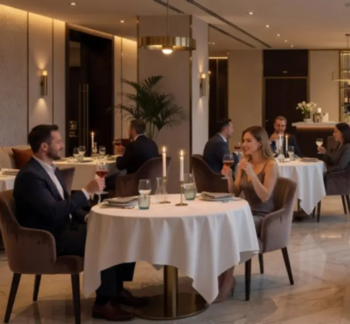 Salon modern al Romania Event Hub pregătit pentru un eveniment elegant